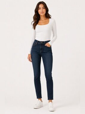 Democracy Ab Solution Skinny Jeans Dark Wash Stretch Size 4